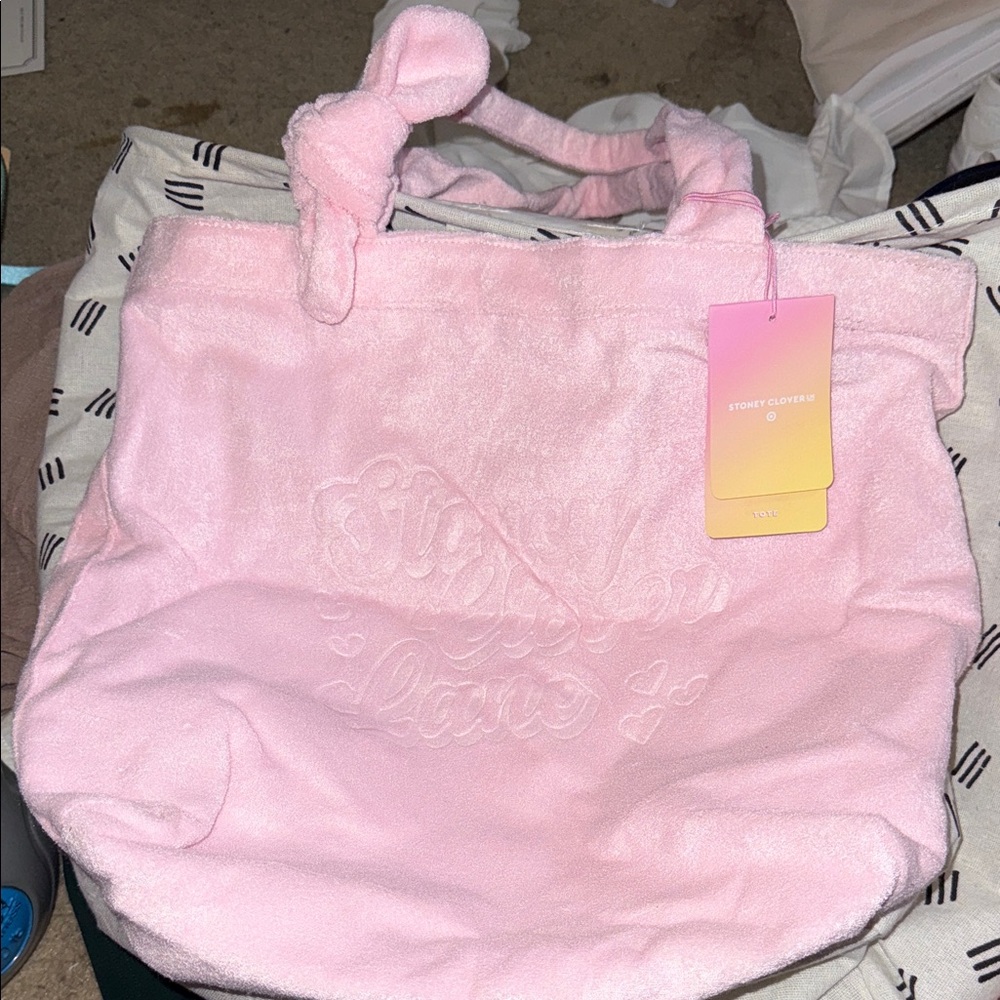 Stoney Clover Lane Light Pink Terry Tote